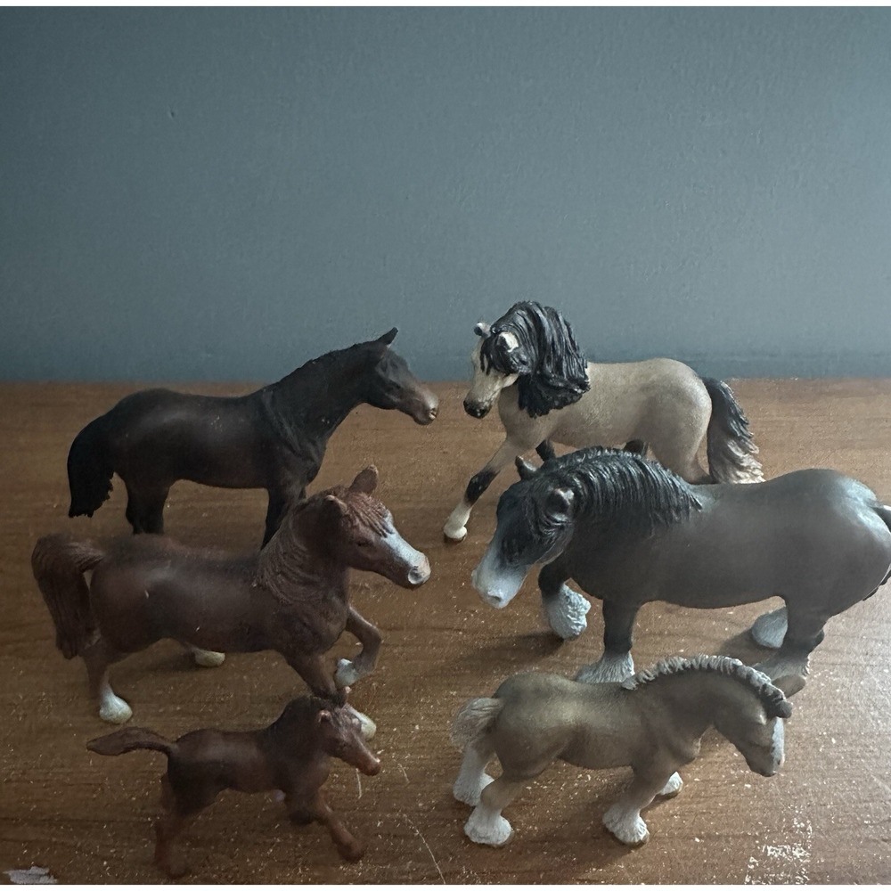Scheleich Horses Realistic Farm Animals  Lot Of 6
